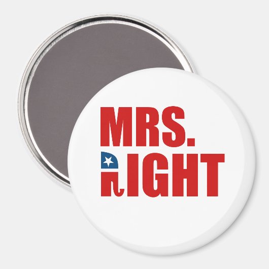 MRS. RECHTS MAGNET (Vorderseite/Rückseite)