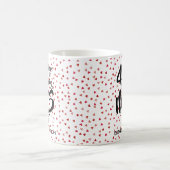 Mrs Right 40. Hochzeitstag Ruby Hearts Konfetti Kaffeetasse (Mittel)