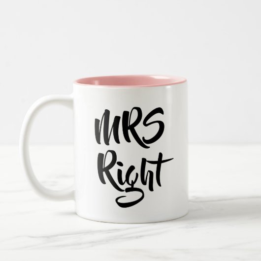 Mrs Right Fun Zweifarbige Tasse (Links)