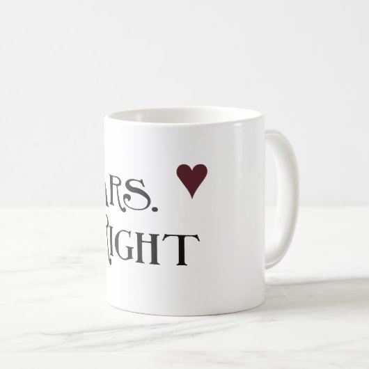Mrs. Right Heart Kaffeetasse (VorderseiteRechts)