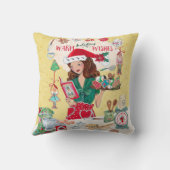 Mrs Santa Chirstmas Nutcracker Cookies Kitchen Kissen (Rückseite)