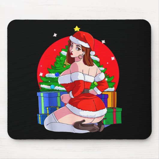 Mrs Santa Claus Y Mama Christmas Pajamas Xmas Gift Mousepad (Vorne)