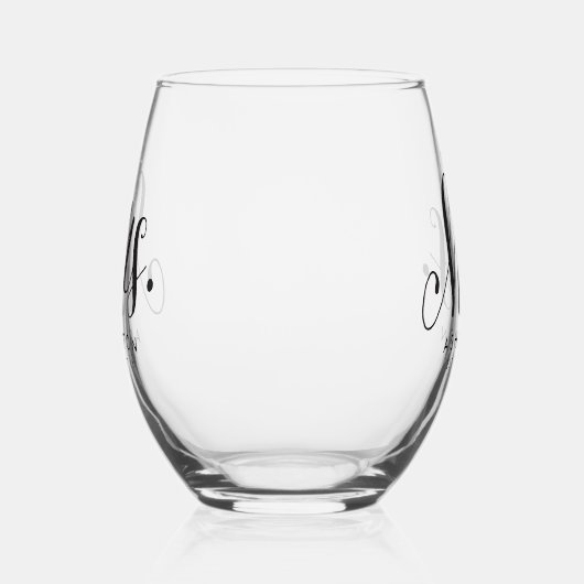 Mrs. script personalisierte Braut Weinglas Ohne Stiel (Links)