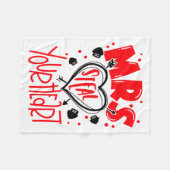 Mrs Steal Your Heart Valentines Day Matching Coup Fleecedecke (Vorderseite (Horizontal))