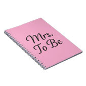 Mrs. To Be - Elegant Bridal Notebook Design Notizblock (Rechte Seite)