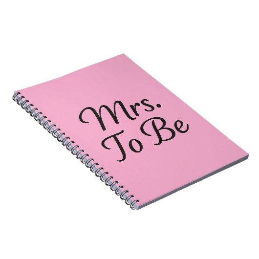 Mrs. To Be - Elegant Bridal Notebook Design Notizblock (Rechte Seite)