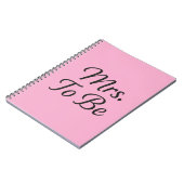Mrs. To Be - Elegant Bridal Notebook Design Notizblock (Linke Seite)