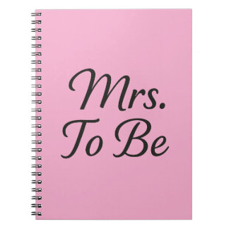 Mrs. To Be - Elegant Bridal Notebook Design Notizblock