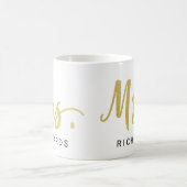 MRS. Typografie Glitzer IMITATS GOLD Kaffeetasse (Mittel)