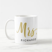 MRS. Typografie Glitzer IMITATS GOLD Kaffeetasse (Links)