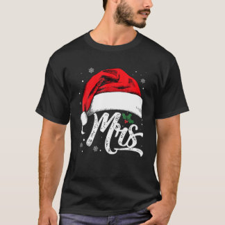Mrs. und Mr. Weihnachtsmannmütze Weihnachtspaare M T-Shirt