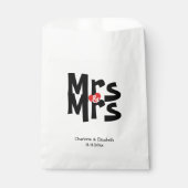 Mrs. und Mrs Modern Wedding Personalisiert Geschenktütchen (Vorderseite)