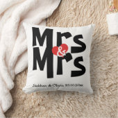 Mrs. und Mrs Two Brides Personalisiert Wedding Kissen (Decke)
