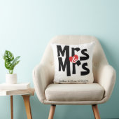 Mrs. und Mrs Two Brides Personalisiert Wedding Kissen (Stuhl )
