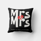 Mrs. und Mrs Two Brides Personalisiert Wedding Kissen (Rückseite)
