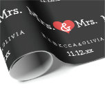 Mrs. und Mrs. Two Brides Wedding Geschenkpapier<br><div class="desc">Frau und Frau Gay / Lesbian Hochzeit Geschenkpapier .. perfekt für die beiden Bräute .. vermisst und personalisierte Packpapier Rolle für die zivile Zeremonie / Hochzeit / Jahrestag von Ricaso</div>