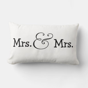 Mrs. und Mrs Two Brides Wedding Gift Lendenkissen