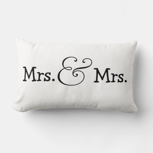 Mrs. und Mrs Two Brides Wedding Gift Lendenkissen (Vorderseite)