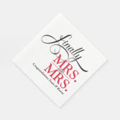Mrs. und Mrs. Wedding Cocktail Serviette (Ecke)