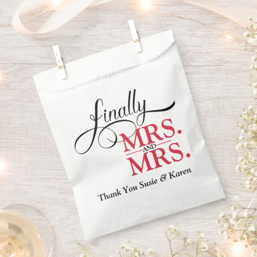 Mrs. und Mrs. Wedding Geschenktütchen (Ausgeschnitten)