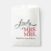 Mrs. und Mrs. Wedding Geschenktütchen (Vorderseite)