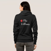 Mrs. Wifey Hoody mit Red Heart in schwarz (Schwarz voll)