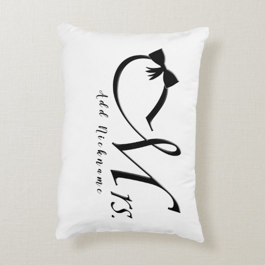 Mrs. with Bow Dekokissen (Rückseite(Vertikal))