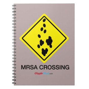 MRSA Überfahrt-Zeichen Notizblock