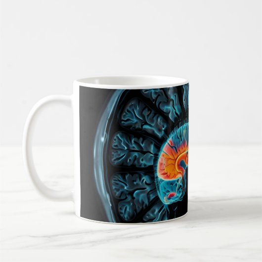 MRT-Gehirnuntersuchung Kaffeetasse (Links)