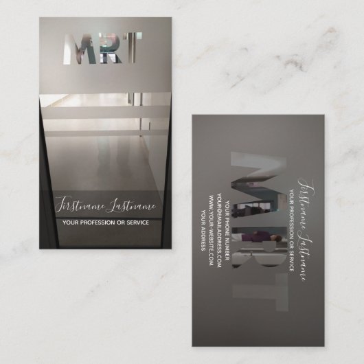 MRT-Röntgenklinik und MRT-Medizinzentrum Visitenkarte (Vorne/Hinten)