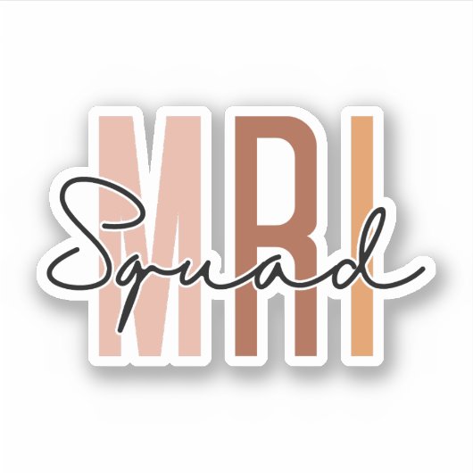 MRT Squad Technologin, Radiologie, MRT Tech Aufkleber (Vorderseite)