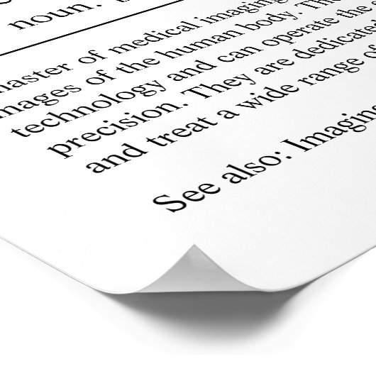 MRT-Technologe Personalisierte Geschenke Poster (Ecke)