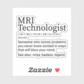 MRT Technologologin Definition, MRT-Tech-Geschenk Aufkleber (Blatt)