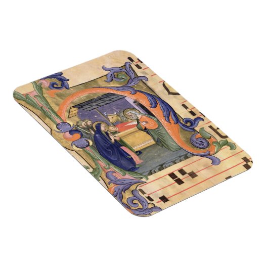 Ms 571 f.6r Historiated initial 'H' depicting the Magnet (Rechte Seite)