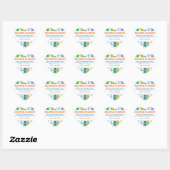 MS Awareness heart Stickers for Multiple Sklerose (Blatt)