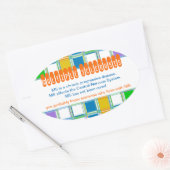 MS Awareness Oval Stickers for Multiple Sklerose (Umschlag)