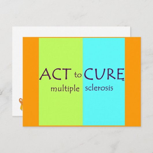 MS Awareness Postcard cuure Multiple Sklerose Postkarte (Vorne/Hinten)