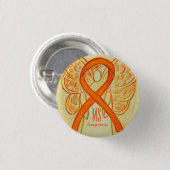 MS Awareness Ribbon Orange Angel Custom Buttons (Vorne & Hinten)