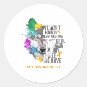 MS Awareness Ribbon Support Geschenke Runder Aufkleber