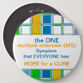 MS Awareness Round Buttons für Multiple Sklerose (Vorne & Hinten)