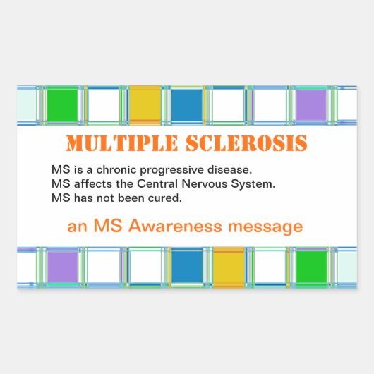 MS Awareness Stickers for Multiple Sklerose (Vorderseite)