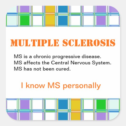 MS Awareness Stickers for Multiple Sklerose (Vorderseite)