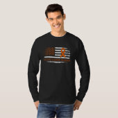 MS-Bewusstsein Multiple Sklerose-Bedrängnis-Flagge T-Shirt (Vorne ganz)