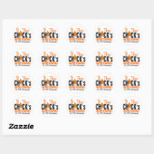 MS Chick Gone Orange Runder Aufkleber (Blatt)