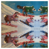 "Ms. Elizabeths Skiteam" Stoff (Nahaufnahme)