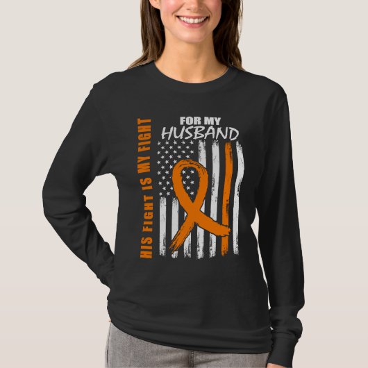 MS Family Fight Husband Multiple Sclerosis America T-Shirt (Vorderseite)