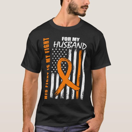 MS Family Fight Husband Multiple Sclerosis America T-Shirt (Vorderseite)