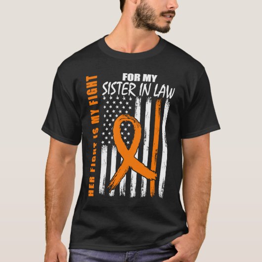 MS Family Fight Sister In Law Multiple Sclerosis F T-Shirt (Vorderseite)
