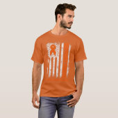 MS Flagge Orange Unterstützerteam Multiple Skleros T-Shirt (Vorne ganz)