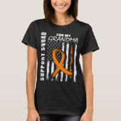 MS Grandma Multiple Sclerosis Awareness US Flag Fa T-Shirt (Vorderseite)